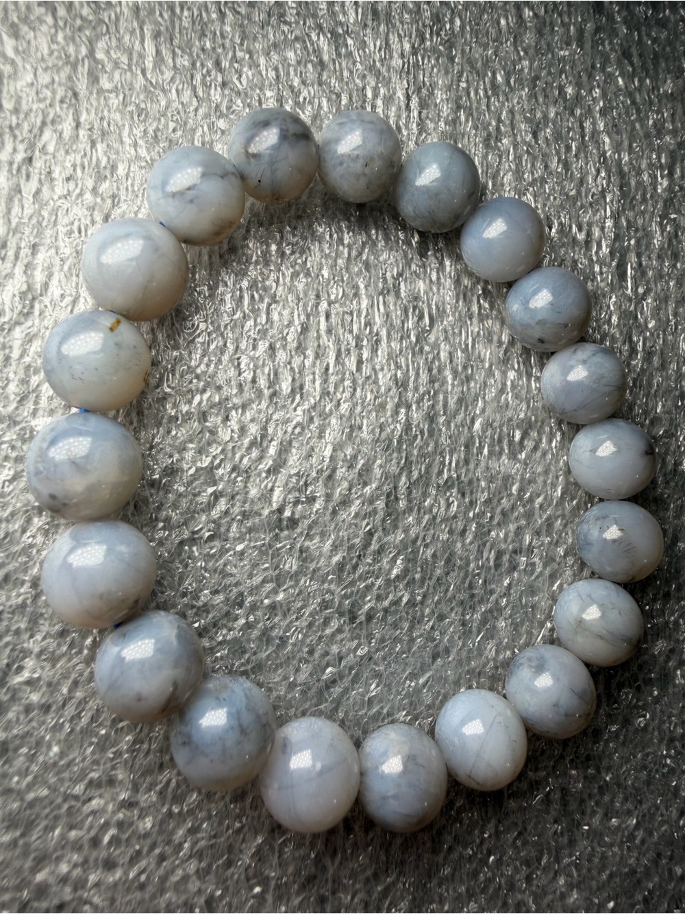 Gorgeous 9MM Blue Opal Natural Crystal Bracelet